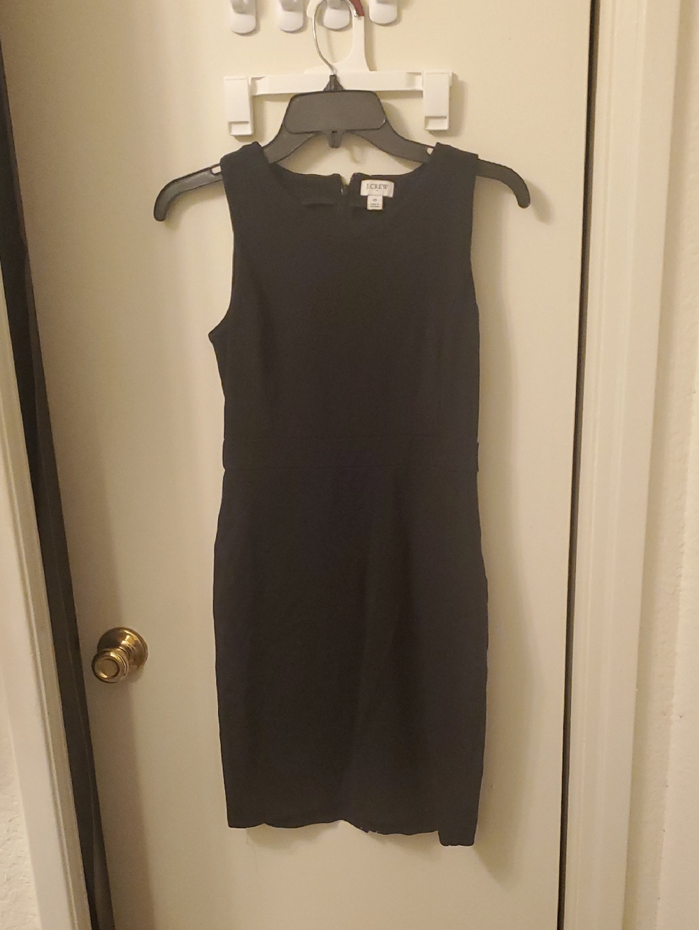 J. Crew Black Sleeveless Midi Sheath Dress